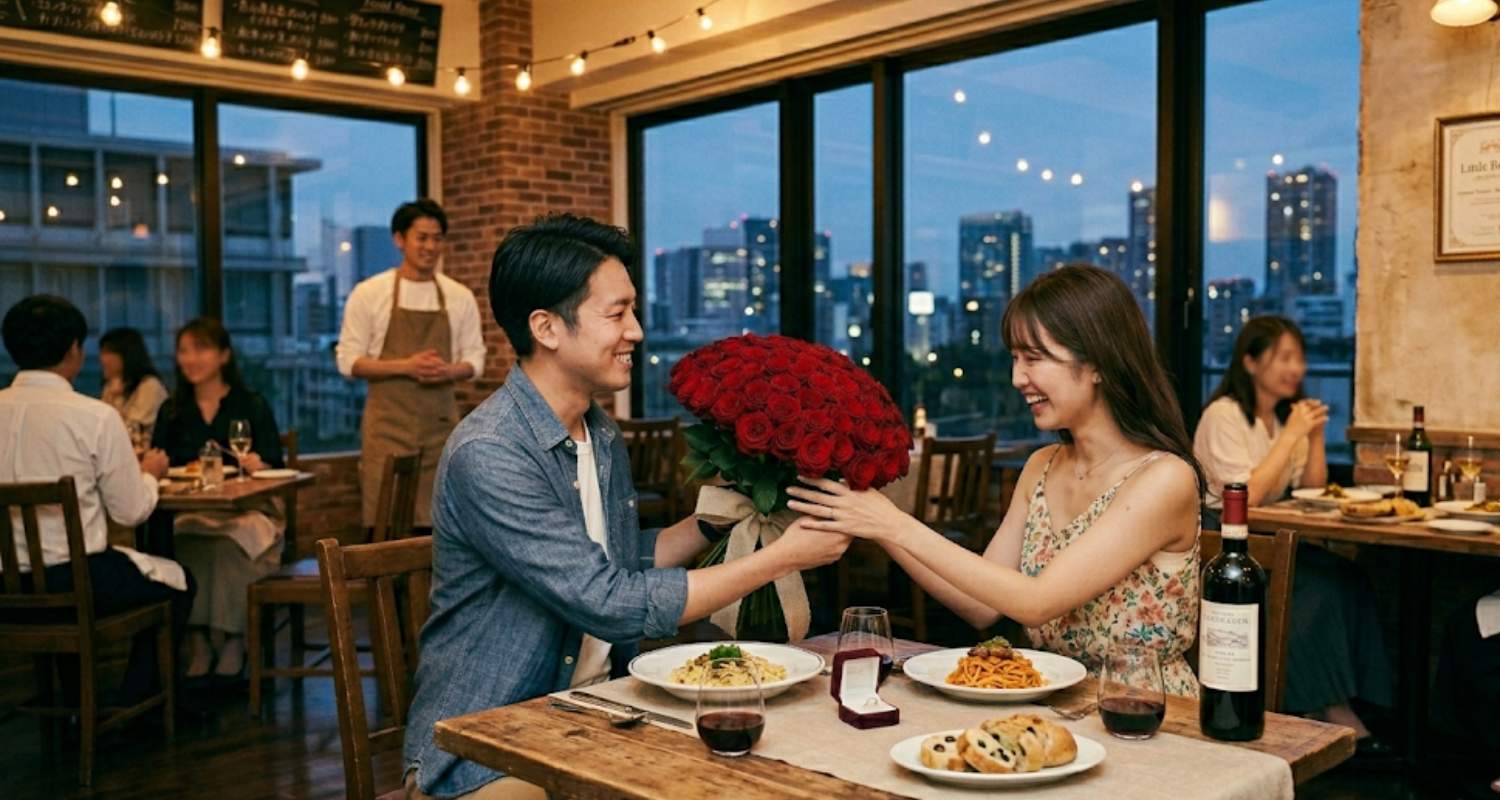 レストランでのプロポーズ